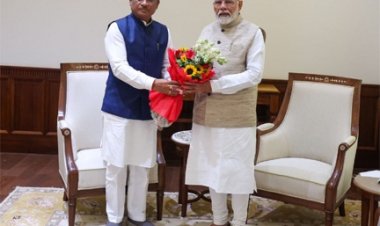 छत्तीसगढ़ के मुख्यमंत्री श्री विष्णुदेव साय ने प्रधानमंत्री श्री नरेंद्र मोदी से की मुलाक़ात