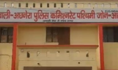 आगरा में 35 भैंसों से भरी केंटर पकड़ी:पशुओं को क्रूरता से एक-दूसरे पर बांधकर ले जाया जा रहा था, गाड़ी सीज