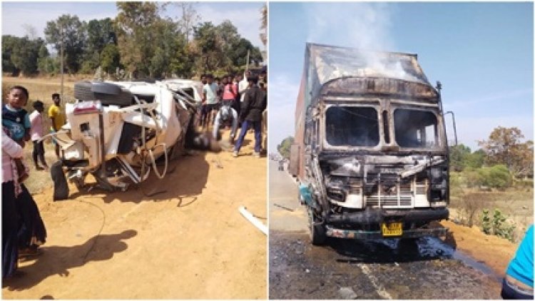 श्रद्धालुओं से भरी बोलेरो को कंटेनर ने मारी टक्कर,चार की मौत, सात घायल