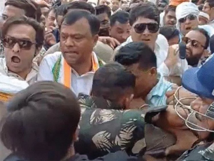 CM हाउस का घेराव...बैज-पुलिस के बीच धक्कामुक्की