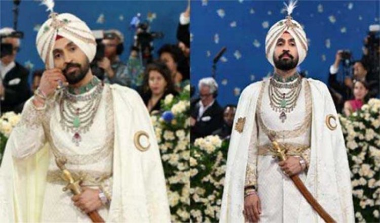 दिलजीत दोसांझ ने पंजाबी राजघराने के पोशाक, आभूषण के साथ मेट गाला में किया डेब्यू