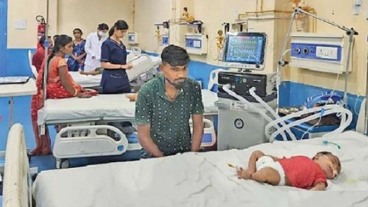 एक्यूट इंसेफेलाइटिस सिंड्रोम से ग्रसित हो रहे बच्चे