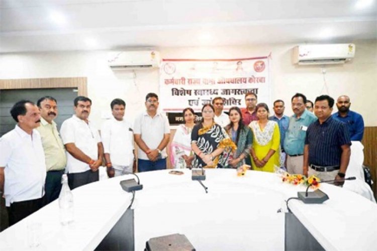 साकेत भवन में कर्मचारी राज्य बीमा औषधालय ने लगाया विशेष स्वास्थ्य जागरूकता व जांच शिविर